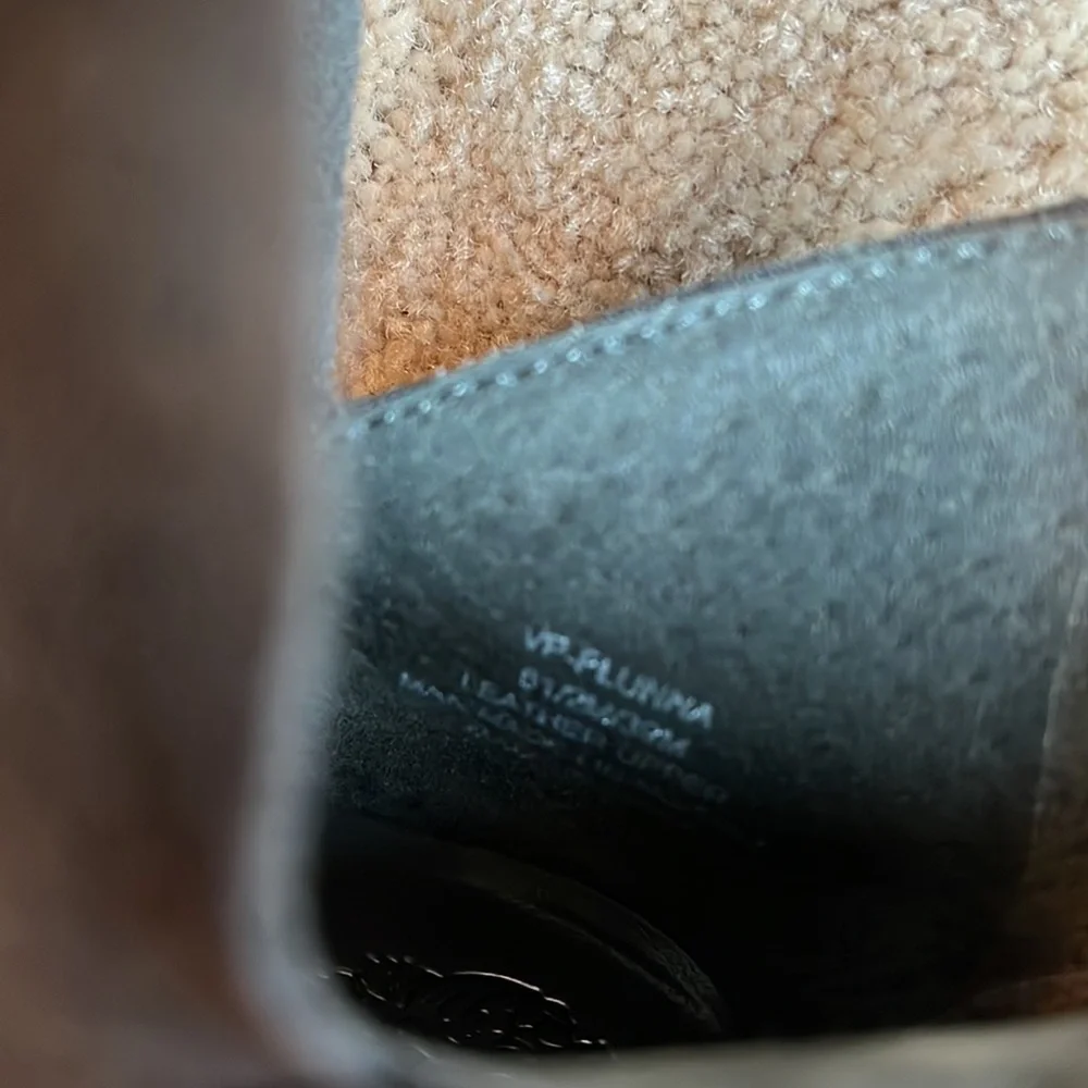 Vince Camuto perforated gray suede block heel boots size 8.5 - Picture 9 of 10